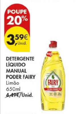 Detergente Líquido Manual Poder Fairy Limão 650ml