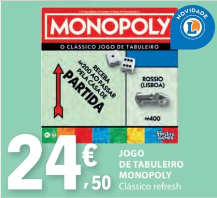 Jogo de Tabuleiro Monopoly