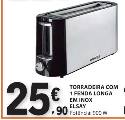 Torradeira com 1 Fenda Longa em Inox ELSAY