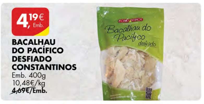 Bacalhau do Pacífico Desfiado Constantinos