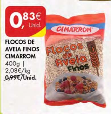FLOCOS DE AVEIA FINOS CIMARROM