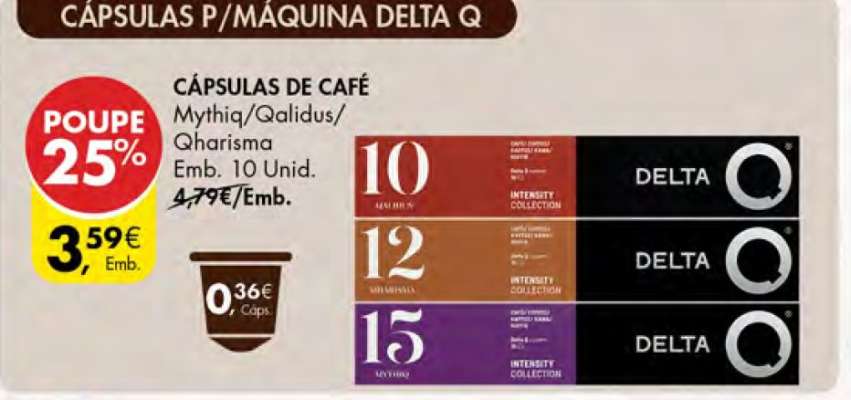 Cápsulas de Café Mythia/Qalidus/Qharisma