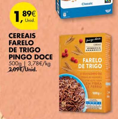 Cereais Farelo de Trigo Pingo Doce