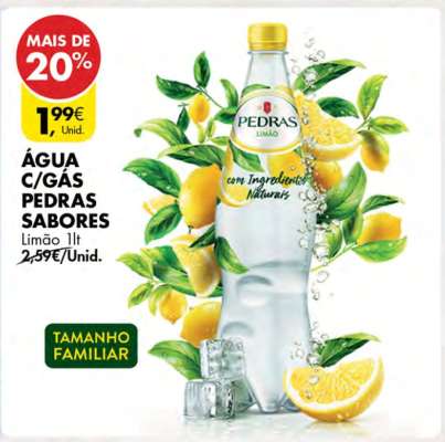 ÁGUA C/ GÁS PEDRAS SABORES LIMÃO