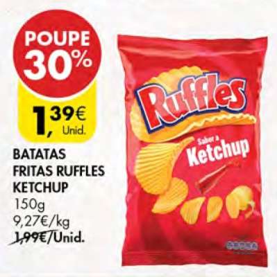 BATATAS FRITAS RUFFLES Ketchup