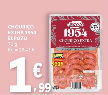 CHOURIÇO EXTRA 1954 ELPOZO