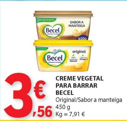 CREME VEGETAL PARA BARRAR BECEL