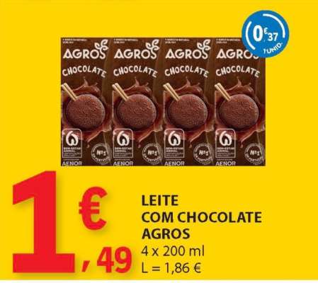 LEITE COM CHOCOLATE AGROS