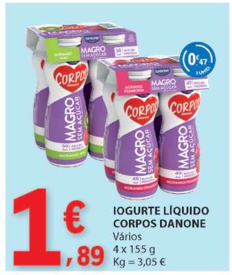 Iogurte Líquido Corpos Danone