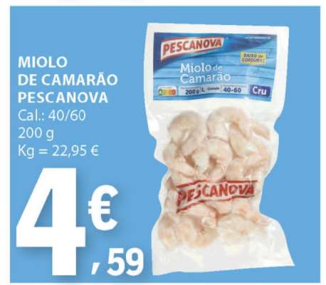 MIOLO DE CAMARÃO PESCANOVA