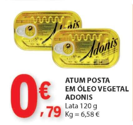 Atum Posta em Óleo Vegetal Adonis