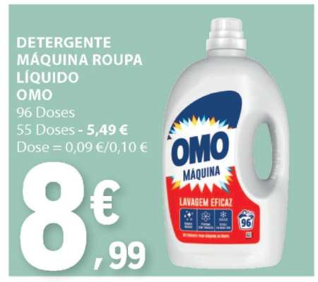 DETERGENTE MÁQUINA ROUPA LÍQUIDO OMO