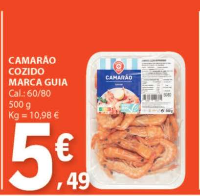 Camarão Cozido Marca Guia