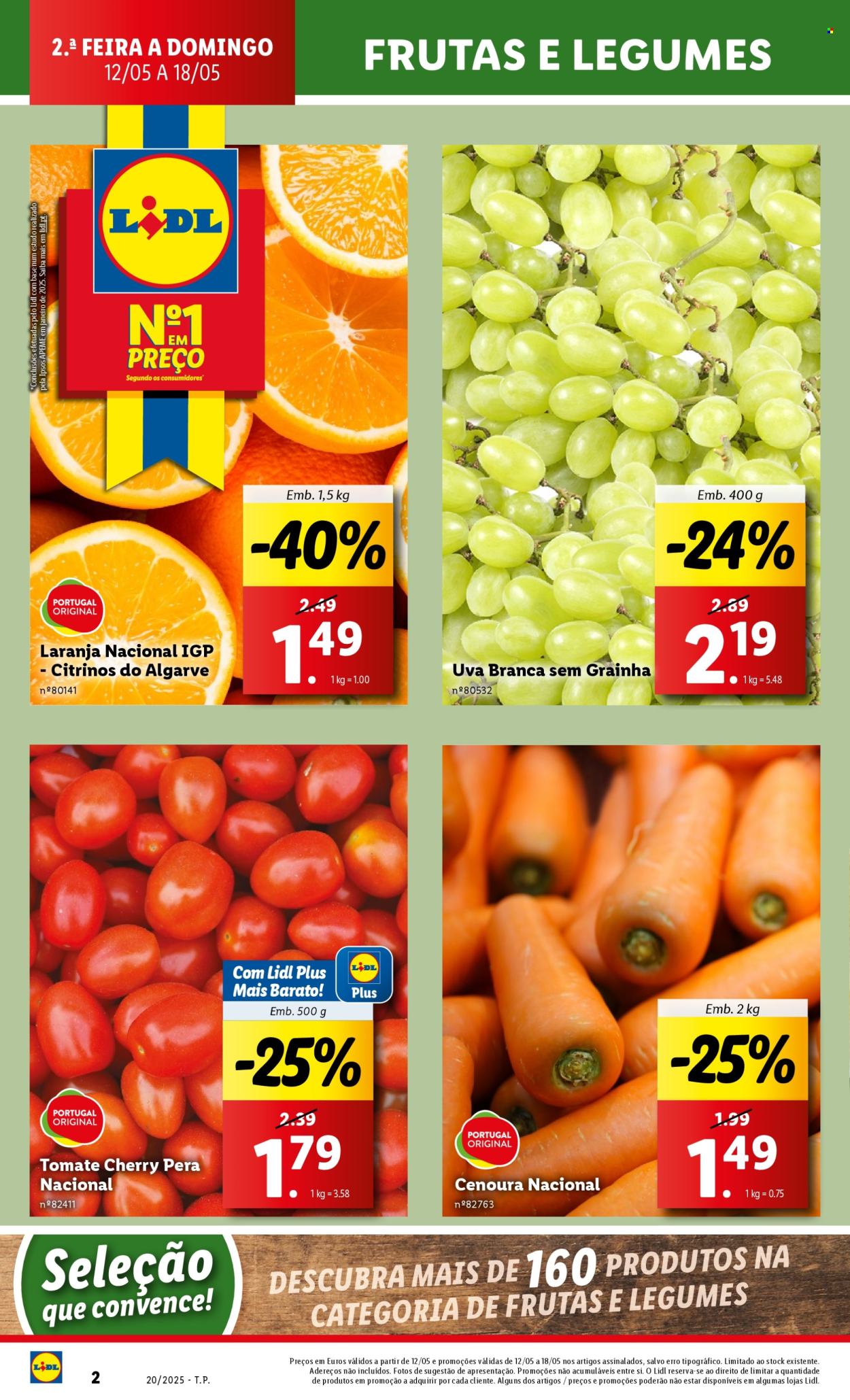 Folheto Lidl - 12.5.2025 - 18.5.2025. Página 1