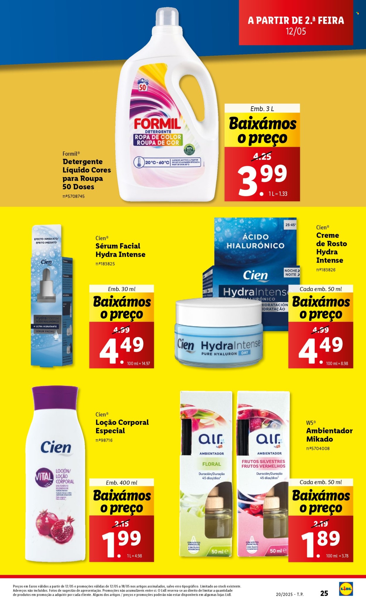 Folheto Lidl - 12.5.2025 - 18.5.2025. Página 1