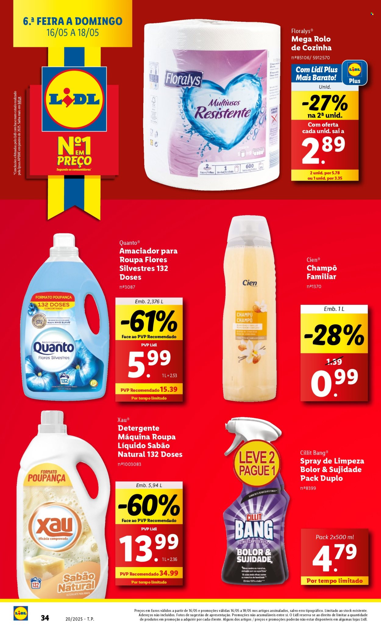 Folheto Lidl - 12.5.2025 - 18.5.2025. Página 1