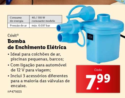 Crivit Bomba de Enchimento Elétrica