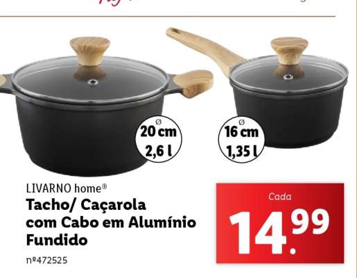 Tacho/Caçarola com Cabo em Alumínio Fundido