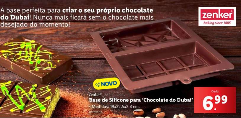 Base de Silicone para 'Chocolate do Dubai'