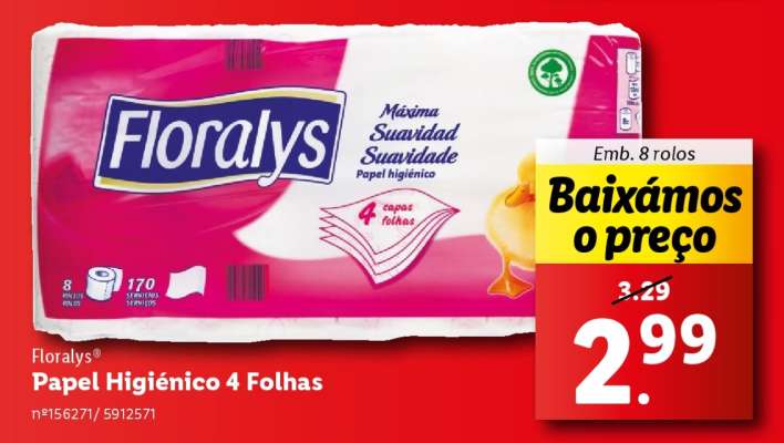 Floralys Papel Higiénico 4 Folhas