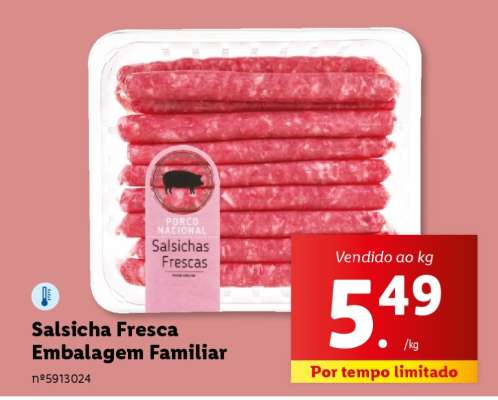 Salsicha Fresca Embalagem Familiar