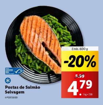 Postas de Salmão Selvagem
