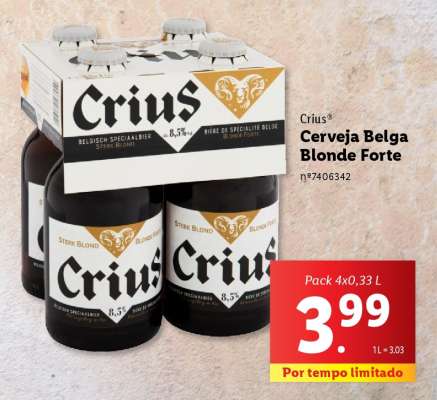 Crius Cerveja Belga Blonde Forte