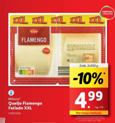 Milbona Queijo Flamengo Fatiado XXL