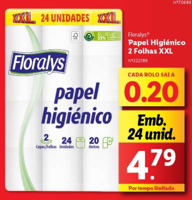 Floralys Papel Higiénico 2 Folhas XXL