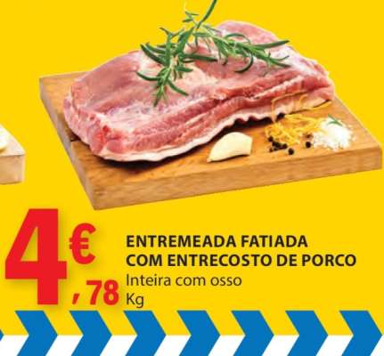 Entremeada Fatiada com Entrecosto de Porco