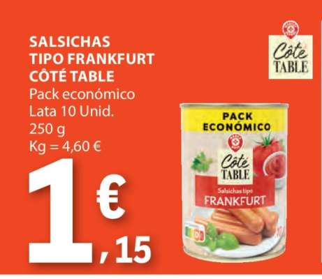 Salsichas Tipo Frankfurt Côté Table