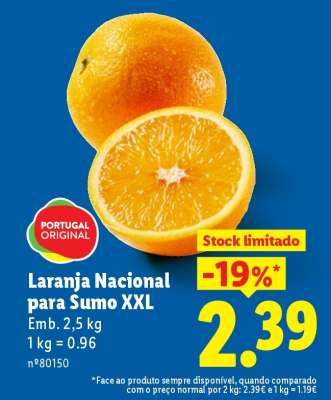 Laranja Nacional para Sumo XXL