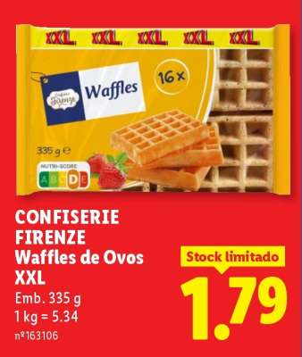 CONFISERIE FIRENZE Waffles de Ovos XXL