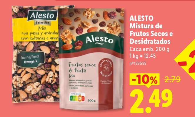 ALESTO Mistura de Frutos Secos e Desidratados