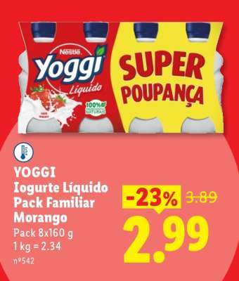 YOGGI Iogurte Líquido Pack Familiar Morango