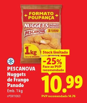 Pescanova Nuggets de Frango Panado
