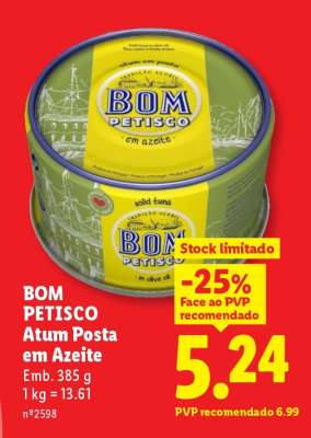 Bom Petisco Atum Posta em Azeite