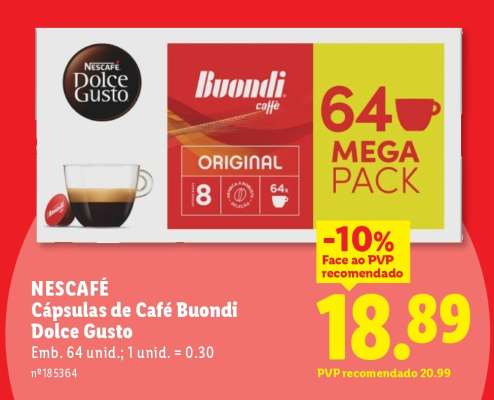 NESCAFÉ Cápsulas de Café Buondi Dolce Gusto