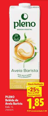 PLENO Bebida de Aveia Barista