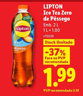 LIPTON Ice Tea Zero de Pêssego
