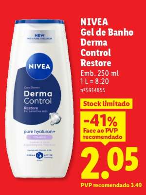 NIVEA Gel de Banho Derma Control Restore
