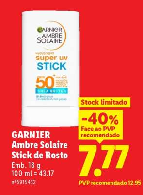 GARNIER Ambre Solaire Stick de Rosto