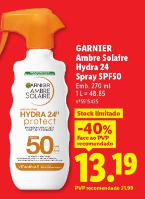GARNIER Ambre Solaire Hydra 24 Spray SPF50