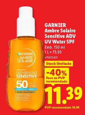 GARNIER Ambre Solaire Sensitive ADV UV Water SPF