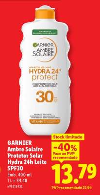 GARNIER Ambre Solaire Protetor Solar Hydra 24h Leite SPF30