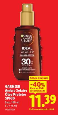 GARNIER Ambre Solaire Óleo Protetor SPF30