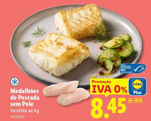 Medalhões de Pescada sem Pele