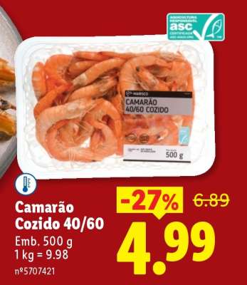Camarão Cozido 40/60