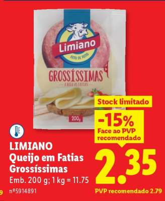 LIMIANO Queijo em Fatias Grossíssimas