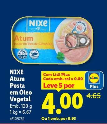 NIXE Atum Posta em Óleo Vegetal